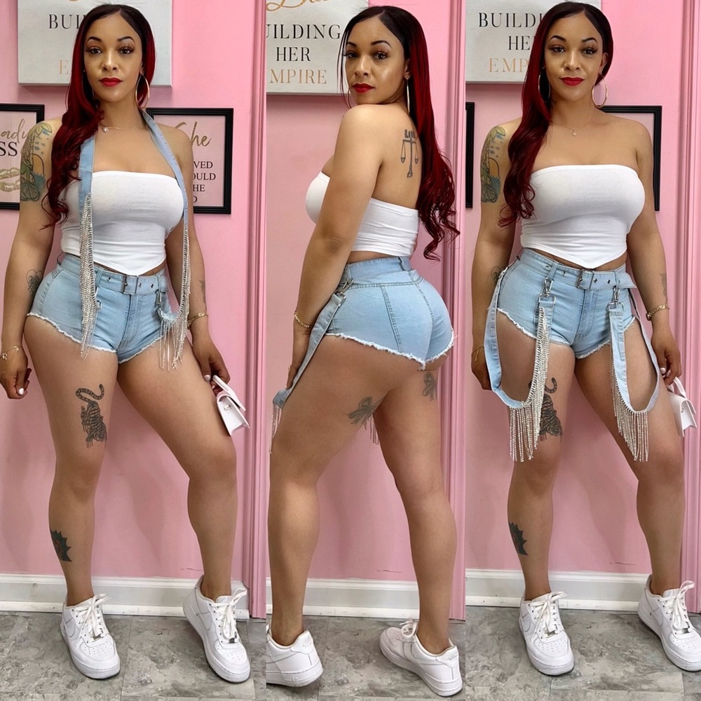 Women’s Bling Denim Shorts